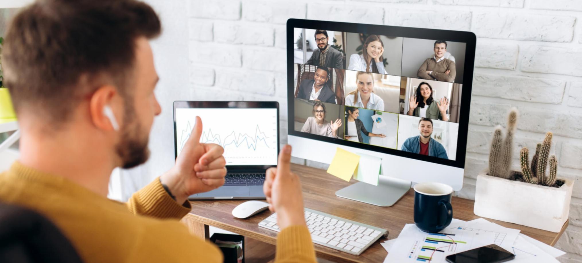 Teilnehmer während einer interaktiven Gruppensession